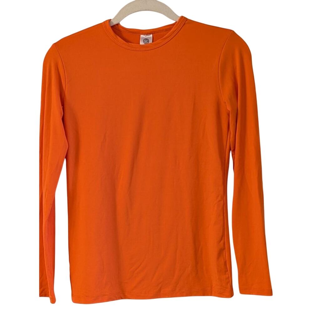 Stretch Is Comfort Kids XL Orange Long Sleeve Shirt Halloween Costume Basic